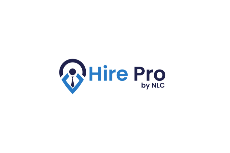 Hire Pro by NLC logo — location pin with professional in a tie